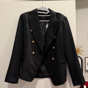 Lioness Black Blazer with Gold Buttons